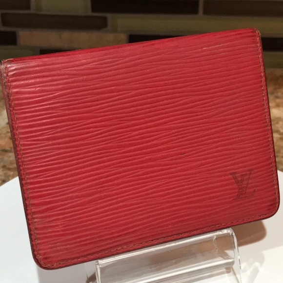 Louis Vuitton Red Epi Card/ID Holder Wallet ππ₯β€οΈ - Picture 16 of 17